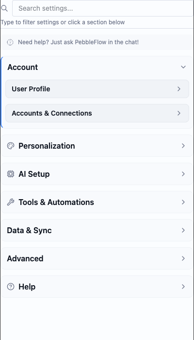 Skills list showing prompt templates with category tags and a 